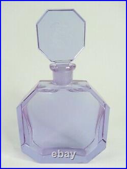Large Vintage 9.5 Czech Hoffman Alexandrite Glass Perfume Bottle Decanter Nude