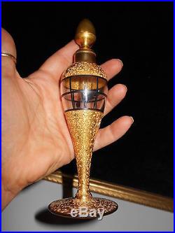 Large Vintage Art Deco Devilbiss Glass Perfume Bottle w / Glass Dauber 7 Tall