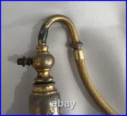 Large Vintage Perfume Bottle Atomizer Cobalt Blue Czechoslovakia