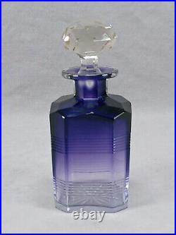 Late 19th Century French Amethyst Fading to Clear Cut Glass Perfume Bottle