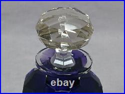 Late 19th Century French Amethyst Fading to Clear Cut Glass Perfume Bottle
