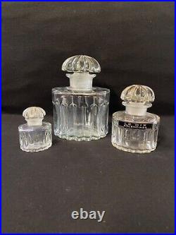 Le Dix Balenciaga Paris, France Vintage perfume bottles 1940s, empty bottles. SET