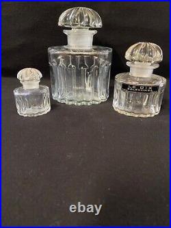 Le Dix Balenciaga Paris, France Vintage perfume bottles 1940s, empty bottles. SET