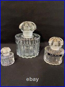 Le Dix Balenciaga Paris, France Vintage perfume bottles 1940s, empty bottles. SET