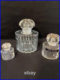 Le Dix Balenciaga Paris, France Vintage perfume bottles 1940s, empty bottles. SET