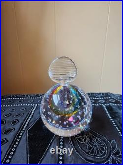 Leon Applebaum vintage signed multi color perfume bottle and stopper