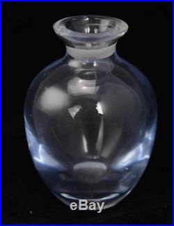 Light Blue Art Glass Perfume Bottle withBlown Glass Butterfly Stopper Vintage