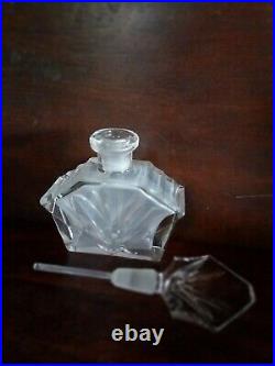 Lot 11 Different Vintage Clear Glass Crystal Silver Top Perfume Bottles Guerlain