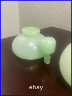 Lot 2-Vintage Murano Archimede Seguso Jade Green Glass Jadeite Perfume Bottle Lot 2-Vintage Murano Archimede Seguso Jade Green Glass Jadeite Perfume Bottle