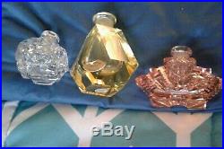 Lot 6 Vintage Perfume Bottles Czech crystal- Edward G Westlake