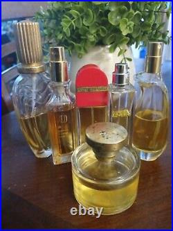 Lot 7 Vintage Perfume bottles Fragrance Escada Wings Red Door Gucci Envy Ralph G