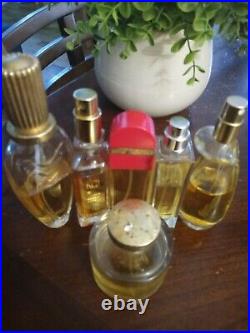 Lot 7 Vintage Perfume bottles Fragrance Escada Wings Red Door Gucci Envy Ralph G