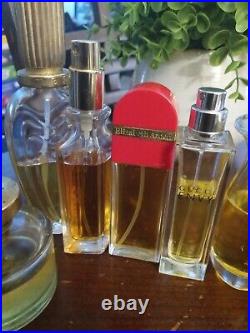 Lot 7 Vintage Perfume bottles Fragrance Escada Wings Red Door Gucci Envy Ralph G