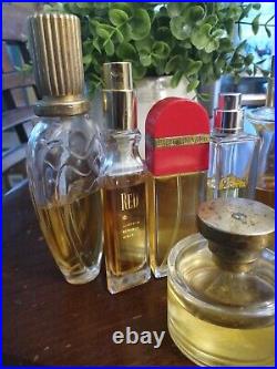 Lot 7 Vintage Perfume bottles Fragrance Escada Wings Red Door Gucci Envy Ralph G