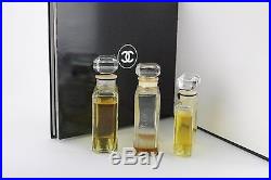 Lot CHANEL Vintage 3 Bottles No 5 19 FACTICE DUMMY perfume Store Display + Book
