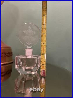 Lot Of 4 Vintage Crystal And blown Glass Perfume Bottles