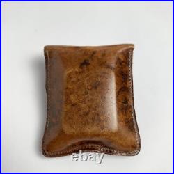 Lot Of 5 Vintage Antique Set Of Perfume Bottles England Leather Wood Cases