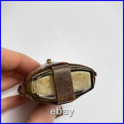 Lot Of 5 Vintage Antique Set Of Perfume Bottles England Leather Wood Cases