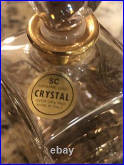 Lot Of 8 Vintage Italian Crystal Perfume Jars