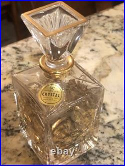 Lot Of 8 Vintage Italian Crystal Perfume Jars