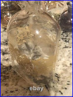 Lot Of 8 Vintage Italian Crystal Perfume Jars