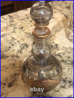 Lot Of 8 Vintage Italian Crystal Perfume Jars