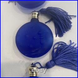 Lot Of Cobalt Glass Perfume Bottles Unused