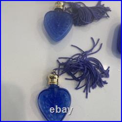 Lot Of Cobalt Glass Perfume Bottles Unused
