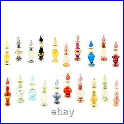 Lot of 100 decorative Egyptian perfume bottles mouth blown Pyrex glass 2Vintage