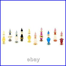 Lot of 100 decorative Egyptian perfume bottles mouth blown Pyrex glass 2Vintage