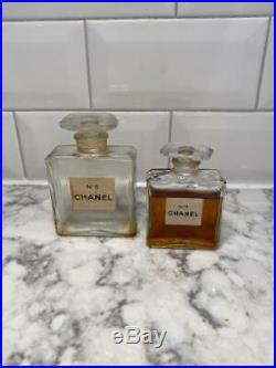 Lot of 2 Rare Chanel No 5 Perfume Bottles Vintage