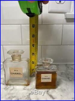 Lot of 2 Rare Chanel No 5 Perfume Bottles Vintage