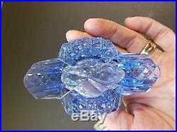 Lot of 2 Vintage Intaglio Cut Crystal Perfume Bottle Czechoslovakia MORLEE