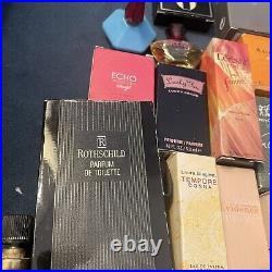 Lot of 27 Vintage Assorted New Mini Fragrance Parfum Perfume Cologne Bottles