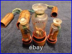 Lot of 3 Vintage Maderas de Oriente Myrurgia Perfume bottles with original wood