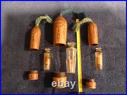 Lot of 3 Vintage Maderas de Oriente Myrurgia Perfume bottles with original wood