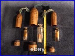 Lot of 3 Vintage Maderas de Oriente Myrurgia Perfume bottles with original wood