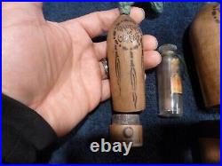 Lot of 3 Vintage Maderas de Oriente Myrurgia Perfume bottles with original wood