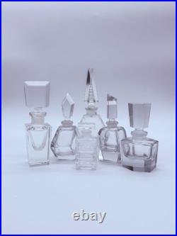 Lot of 6 Vintage Crystal & Glass Art Deco Perfume Bottles Lot of 6 Vintage Crystal & Glass Art Deco Perfume Bottles