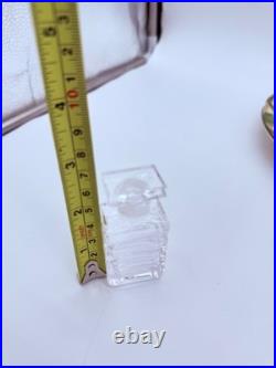 Lot of 6 Vintage Crystal & Glass Art Deco Perfume Bottles