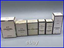 Lot of 6 vintage CHANEL No 5 box-bottle Perfume eau de toilet & extrait TTPM