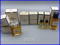 Lot of 6 vintage CHANEL No 5 box-bottle Perfume eau de toilet & extrait TTPM