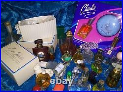 Lot of 70+ Vintage Perfume Bottles 1950's 1960's 70's 80's