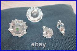 Lot of two ANTIQUE Vintage Perfume Bottles Crystal Glass