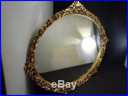 Lrg Vintage Dogwood Bird Vanity Mirror Tray Matson For Perfume Bottle Ormolu