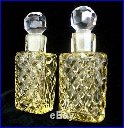 MATCHING PAIRVintage Czech Bookend Perfume BottlesSignedRAREFree Shipping