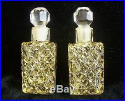 MATCHING PAIRVintage Czech Bookend Perfume BottlesSignedRAREFree Shipping