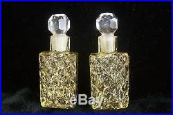 MATCHING PAIRVintage Czech Bookend Perfume BottlesSignedRAREFree Shipping