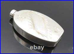 MEXICO 925 Sterling Silver Vintage Shiny Etched Perfume Bottle (OPENS) TR1555