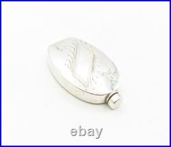 MEXICO 925 Sterling Silver Vintage Shiny Etched Perfume Bottle (OPENS) TR1555